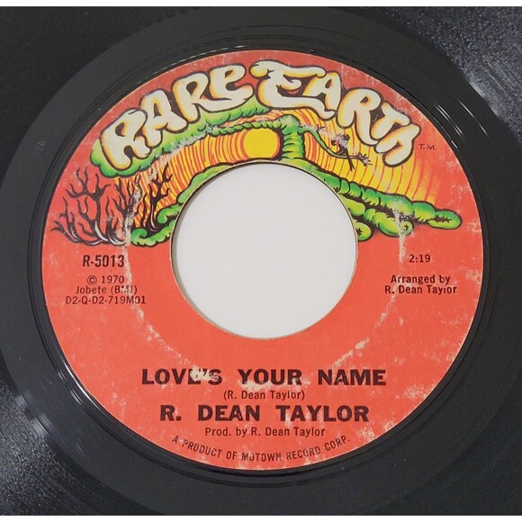 R. Dean Taylor Indiana Wants Me / Love's Your Name 45 RPM Rare Earth VG Rock '70 - Picture 3 of 4